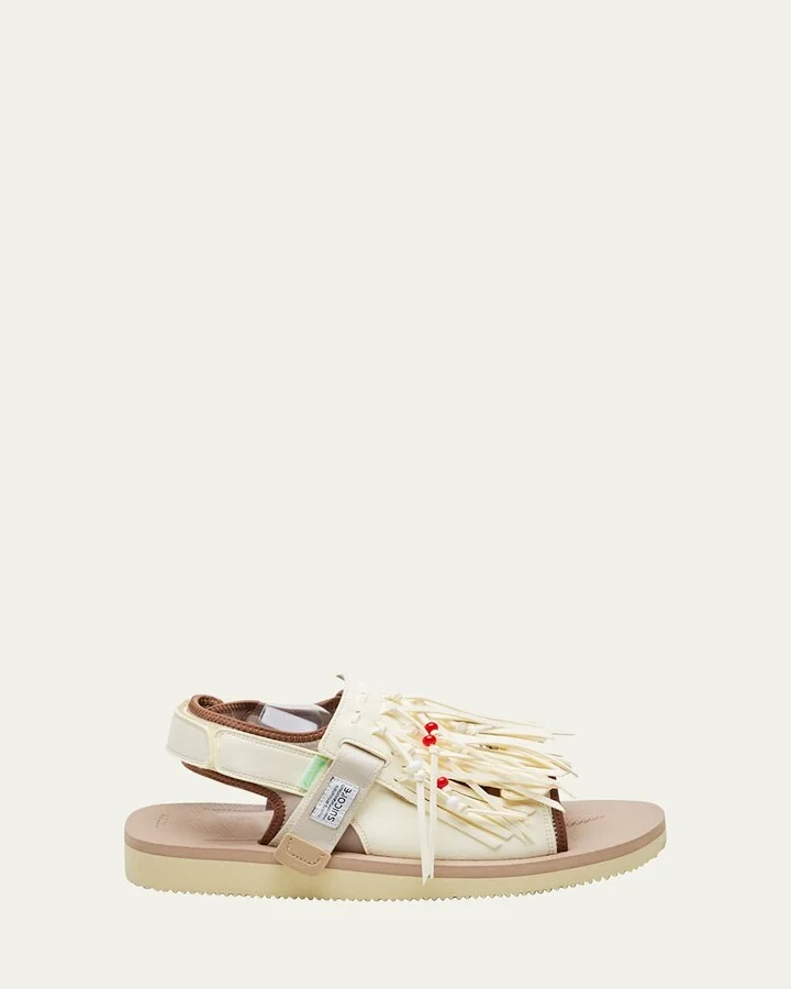 Was 4AB Beaded Tassel Sporty Sandals