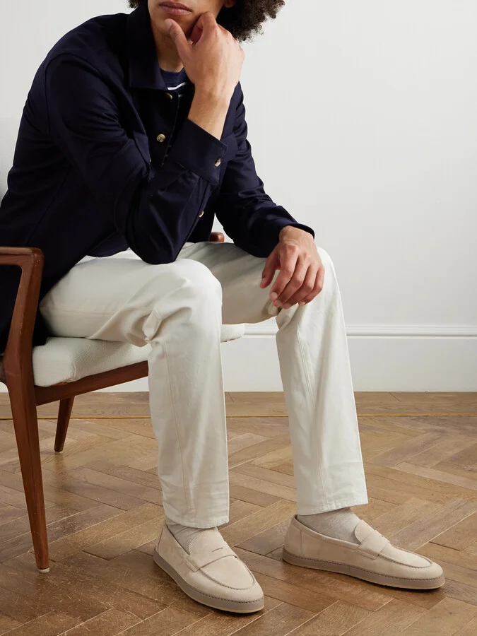 Washed-Suede Penny Loafers - Image 2