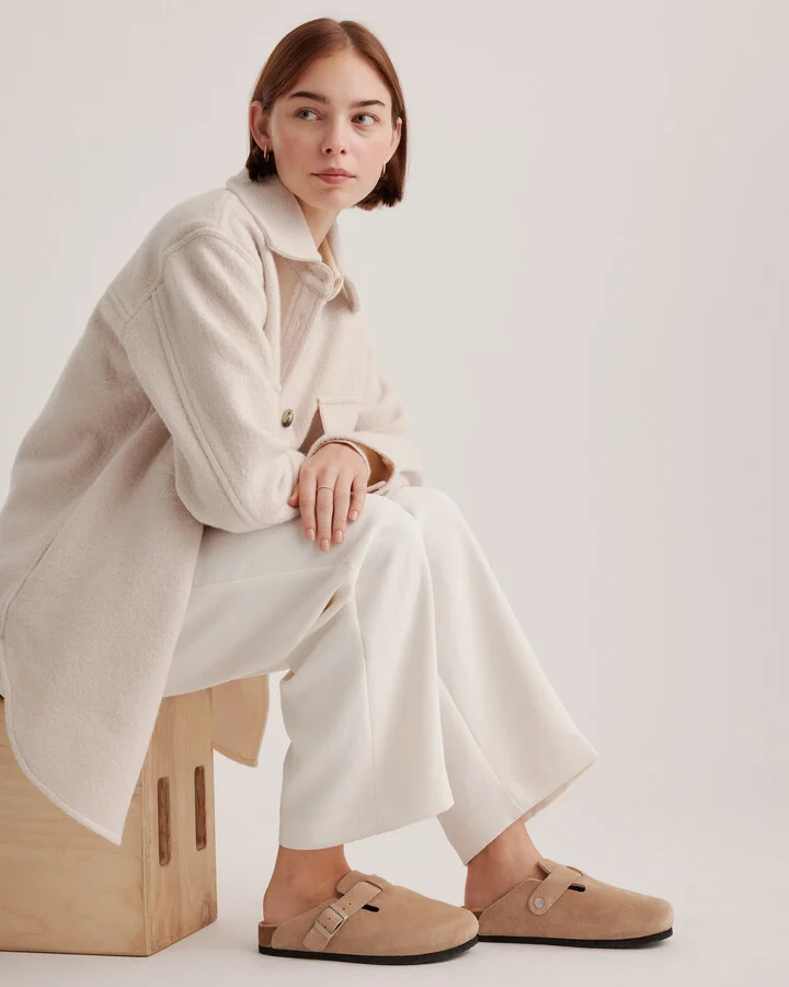 Water Repellent Suede Clog Mule - Image 6
