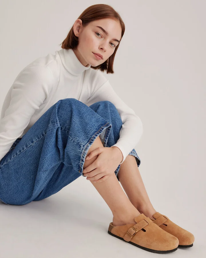 Water Repellent Suede Clog Mule - Image 10