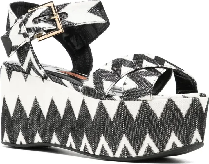 Wave 80mm Lurex sandals - Image 2