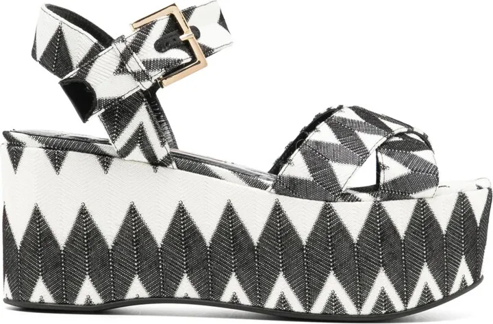 Wave 80mm Lurex sandals