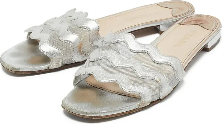 Wave-Mesh Slide Sandals - Image 3