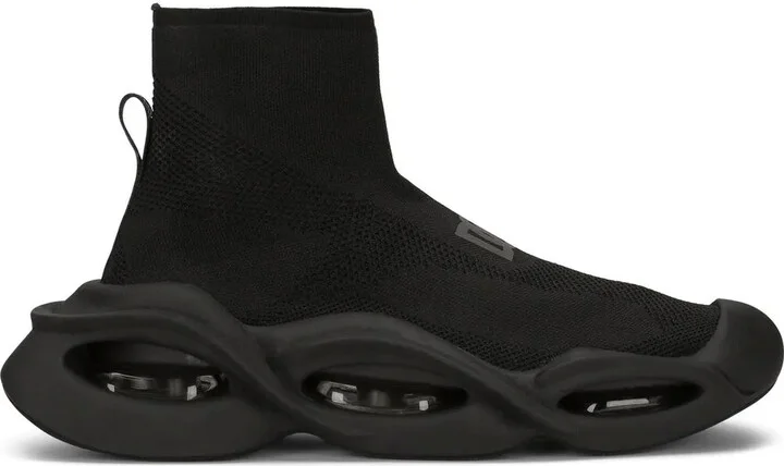 Wave mid-top stretch sneakers