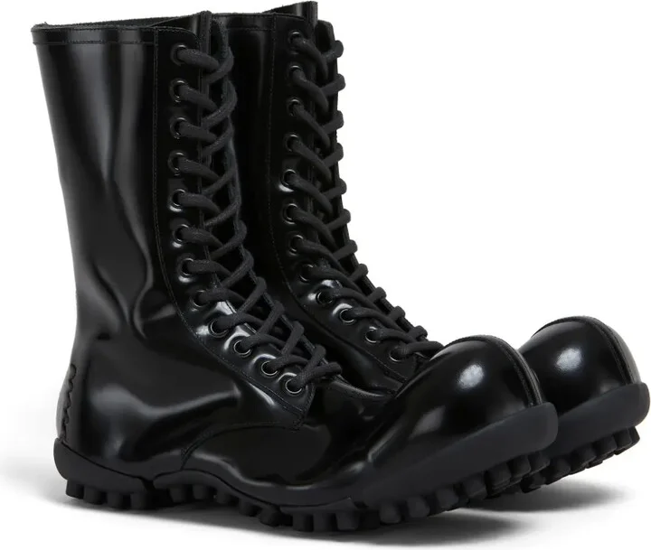 Wave patent leather boots - Image 2