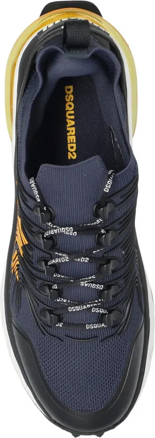 Wave-Patterned Lace-Up Low-Top Sneakers - Image 3