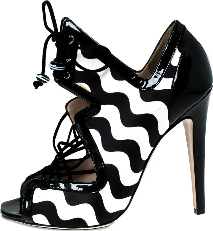 Wave-Print Sandals
