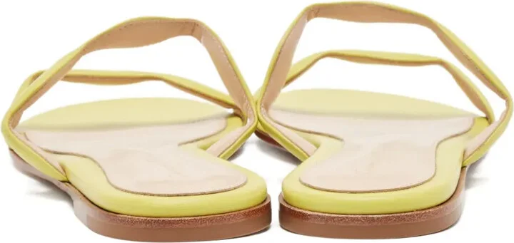 Wave-Strap Leather Flat Sandals - Image 3