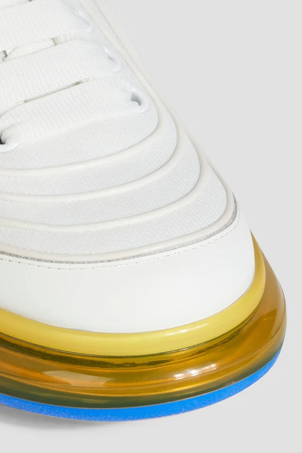 Wave stretch-knit and leather sneakers - Image 4