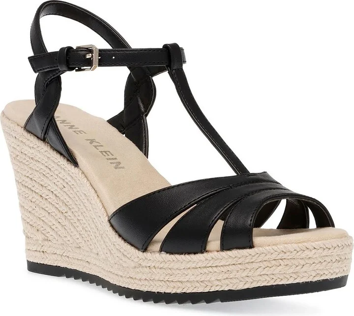 Waves Womens Raffia Dressy Wedge Sandals