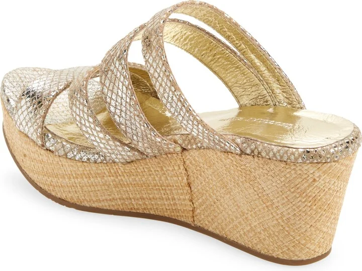 Wavy Platform Wedge Slide Sandal - Image 2