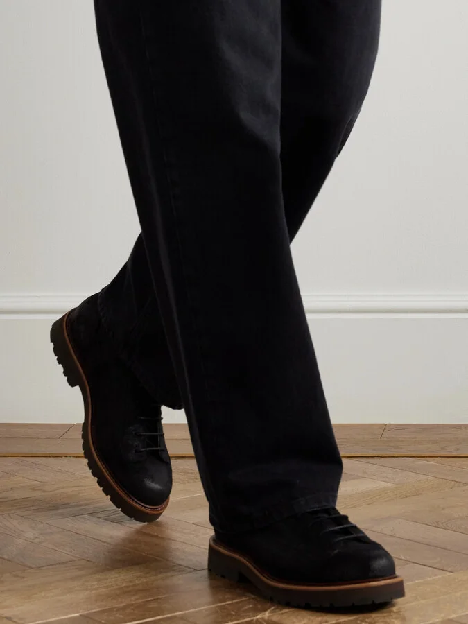 Waxed-Suede Hiking Boots - Image 2