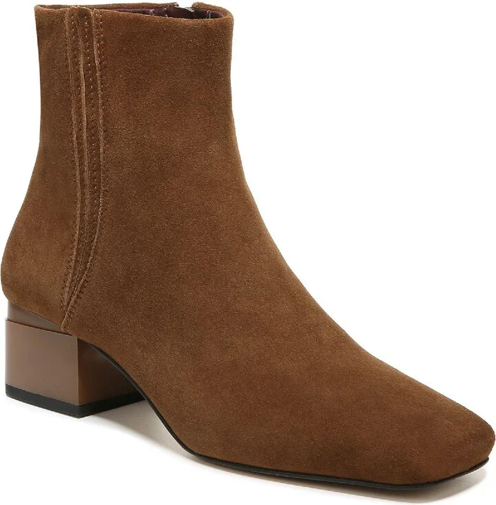 Waxtona Womens Zipper Square Toe Ankle Boots