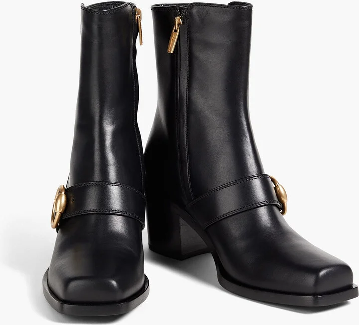 Wayne buckled leather ankle boots - Image 2