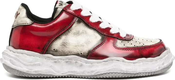 Wayne distressed low-top sneakers