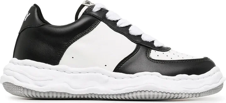 Wayne two-tone leather sneakers