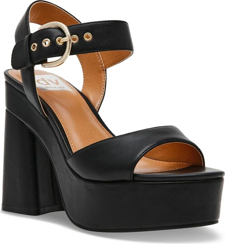 WAYWARD Womens Block Heel Man Made Ankle Strap