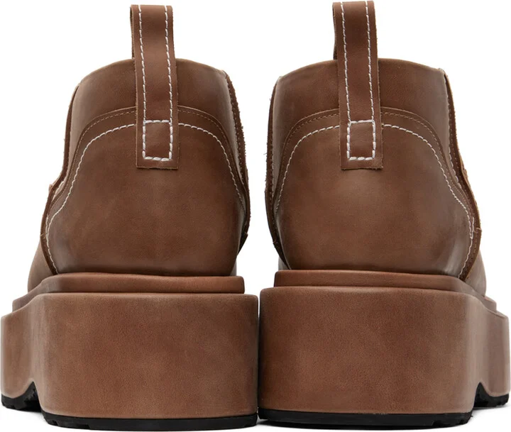 We11done Brown Pull-Loop Boots - Image 2