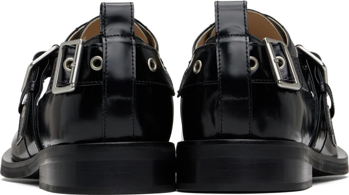 We11done SSENSE Exclusive Black Balloon Strap Derbys - Image 2