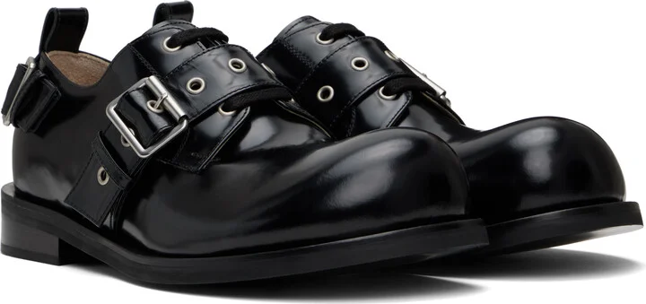We11done SSENSE Exclusive Black Balloon Strap Derbys - Image 4