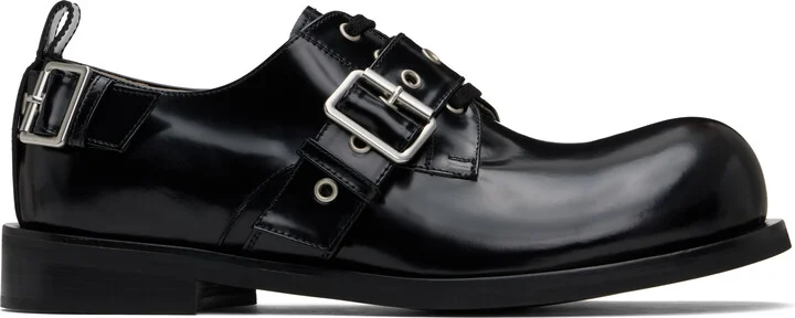 We11done SSENSE Exclusive Black Balloon Strap Derbys