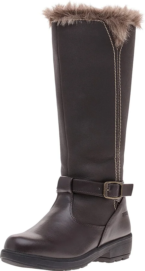 Weatherproof Womens Cold Weather Boots with Side Zipper (Debby) Waterproof Insulated Tall Winter Boots for Comfort