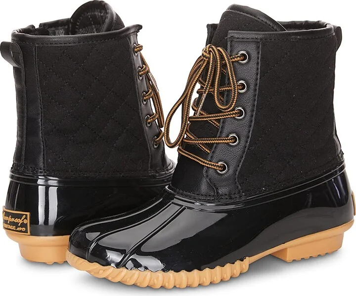 Weatherproof womens Lace-up Mid-calf Duck Boots Lace Up Closure Delancy Waterproof Insulated Mid Calf Winter