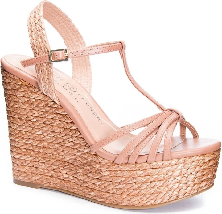 Weave Your Way Wedge In Nude