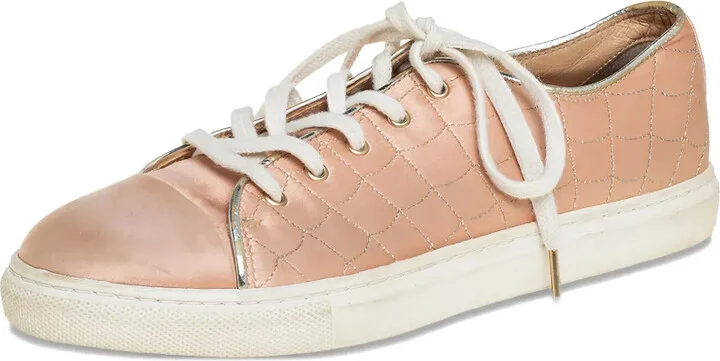 Web-Pattern Satin Sneakers - Image 2