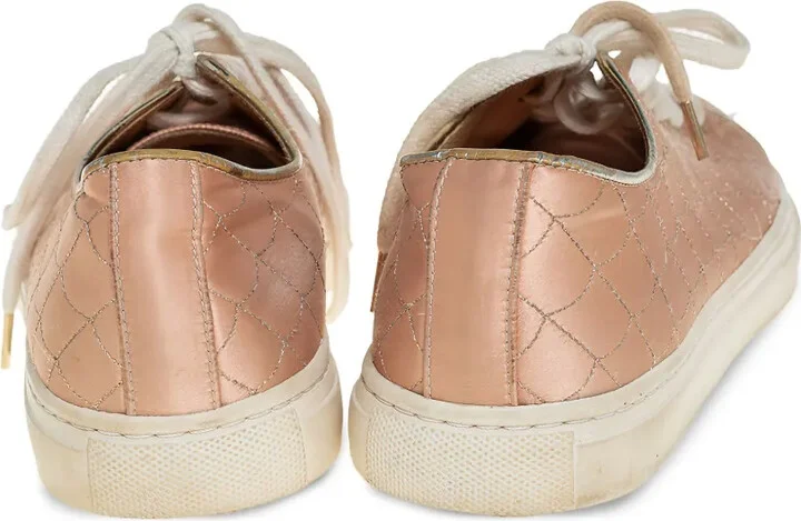 Web-Pattern Satin Sneakers - Image 3