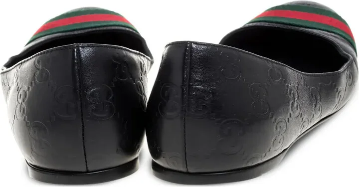 Web-stripe leather ballet flats - Image 3