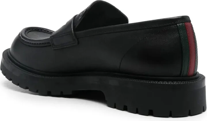 Web-stripe trim loafers - Image 3