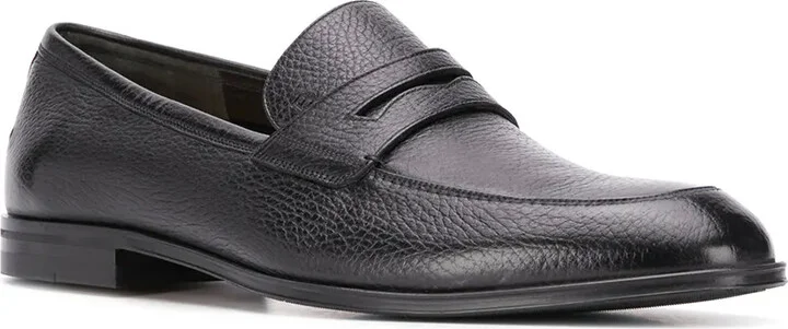 Webb grained-effect penny loafers - Image 2