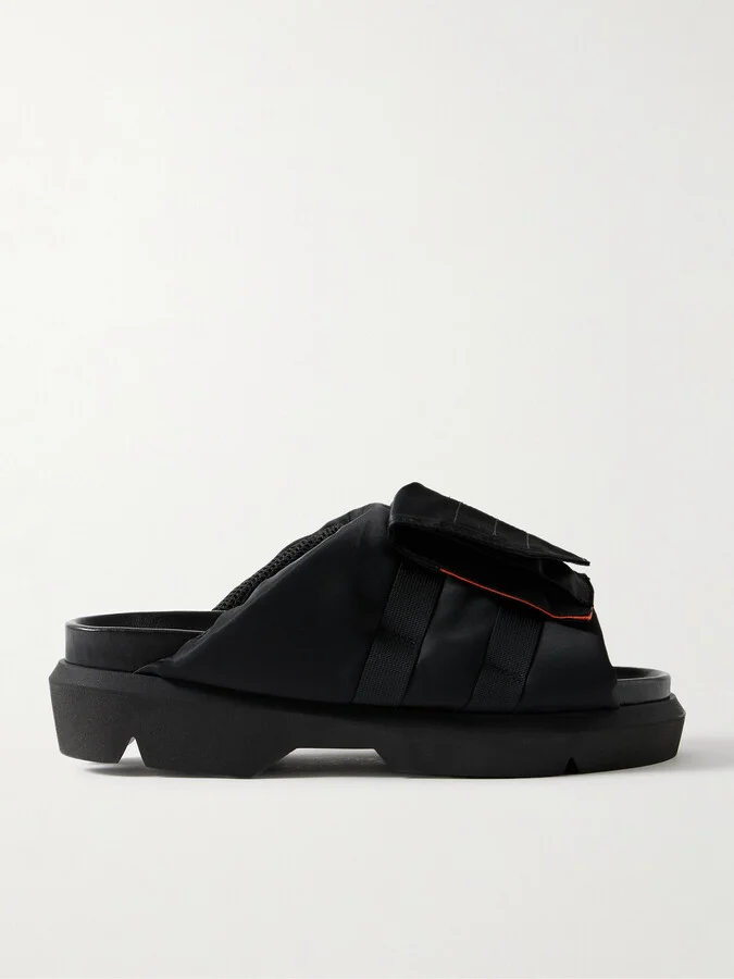 Webbing-Trimmed Shell Slides