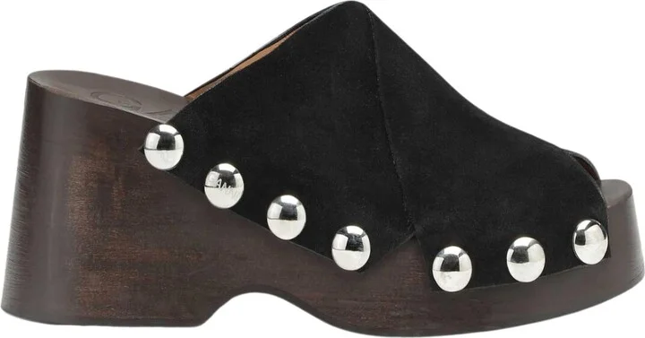 Wedge Clogs In Black