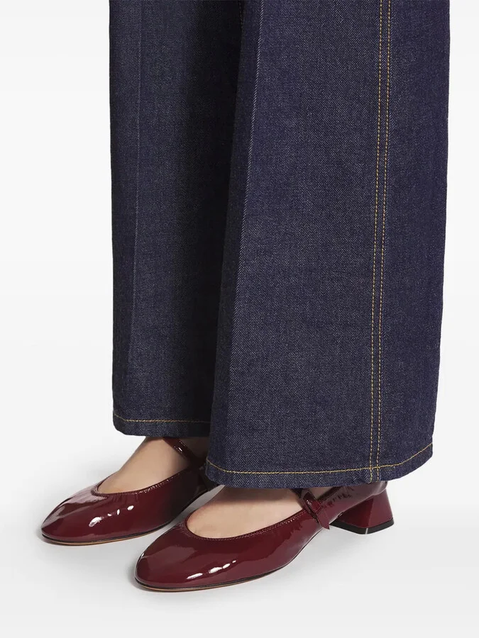 Wedge-Heel Leather Ballerinas - Image 4