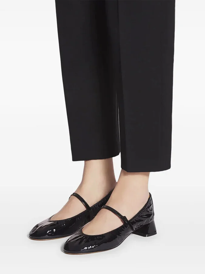 Wedge-Heel Leather Ballerinas - Image 4