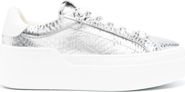 Wedge metallic plaftorm sneakers