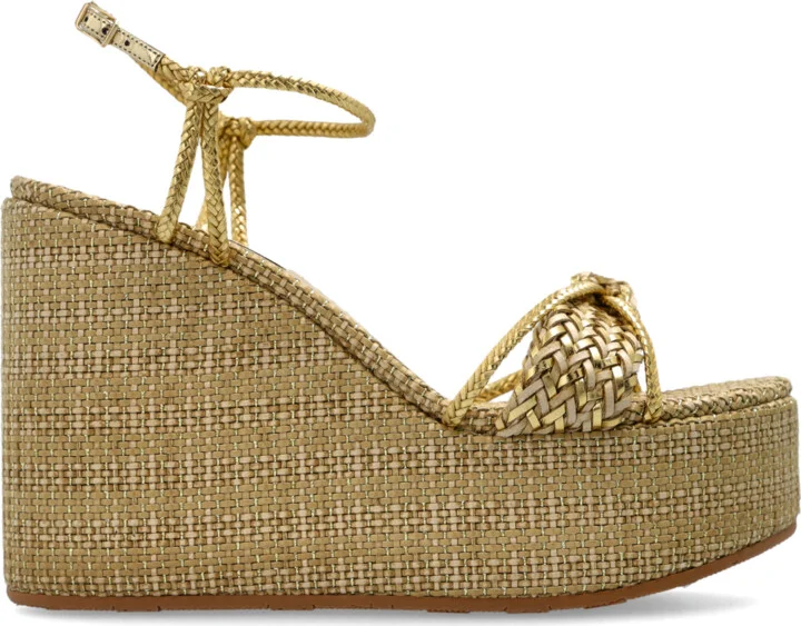 Wedge Sandals, , - Beige