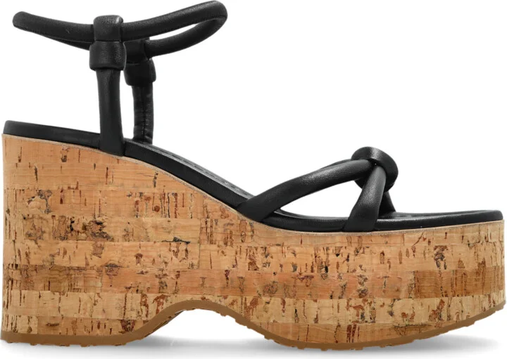 Wedge Sandals, , - Black