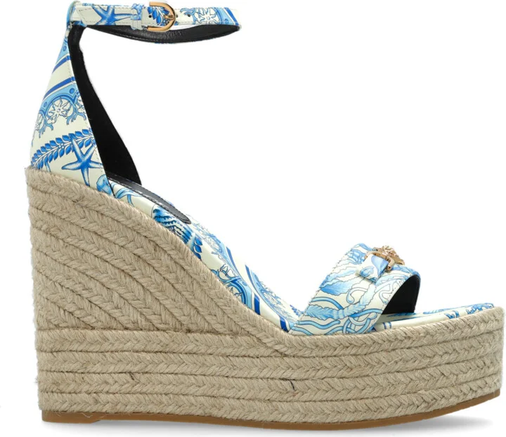 Wedge Sandals, , - Blue
