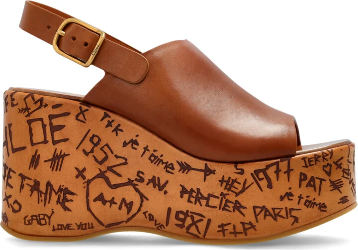 Wedge Sandals Maxime, , - Brown