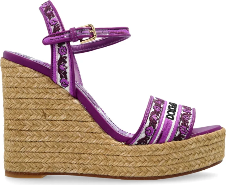 Wedge Sandals, , - Purple
