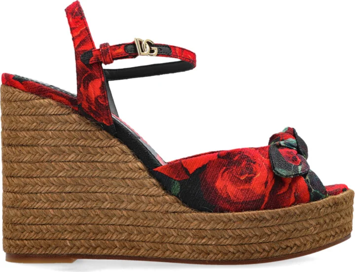 Wedge Sandals, , - Red