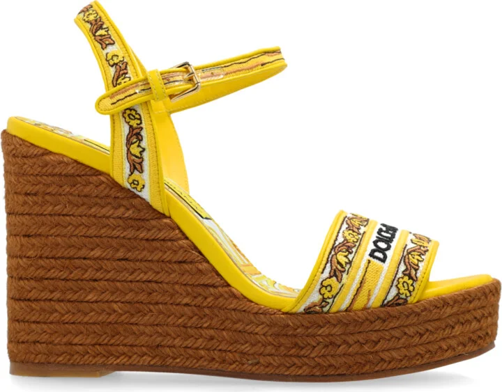 Wedge Sandals, , - Yellow