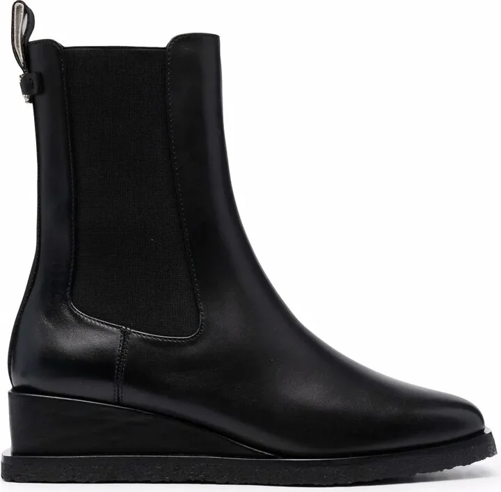 Wedge-Sole Ankle Boots