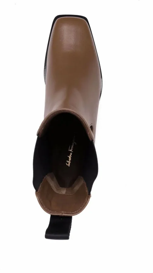 Wedged Leather Ankle Boots - Image 4