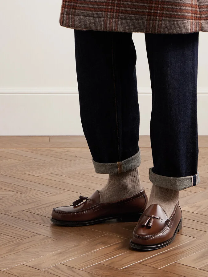 Weejuns Heritage Larkin Glossed-Leather Tasselled Loafers - Image 2