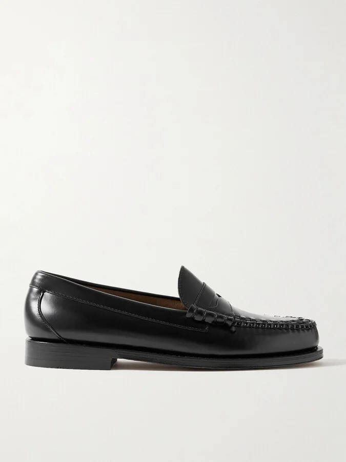 Weejuns Heritage Larson Weave Polished-Leather Penny Loafers