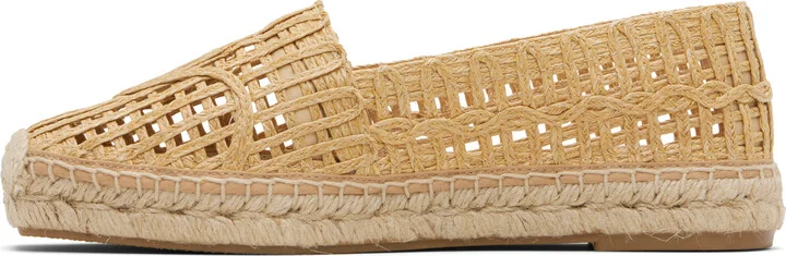 Weekend Max Mara Beige Raffia-Effect Espadrilles - Image 3